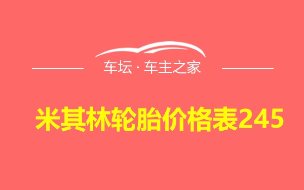 米其林轮胎价格表245