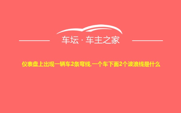 仪表盘上出现一辆车2条弯线,一个车下面2个波浪线是什么