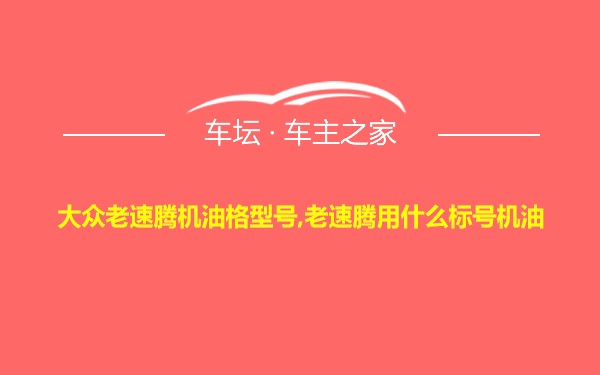 大众老速腾机油格型号,老速腾用什么标号机油