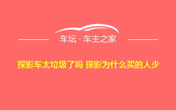 探影车太垃圾了吗 探影为什么买的人少