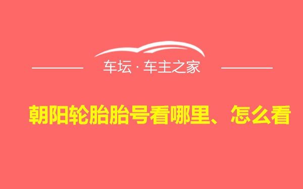 朝阳轮胎胎号看哪里、怎么看