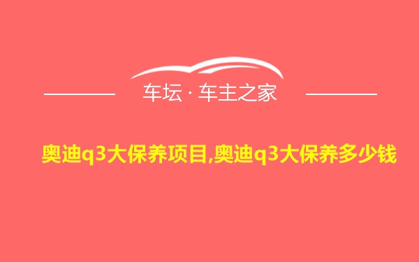 奥迪q3大保养项目,奥迪q3大保养多少钱