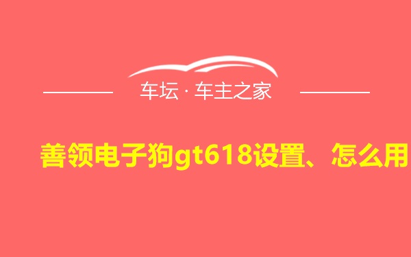 善领电子狗gt618设置、怎么用