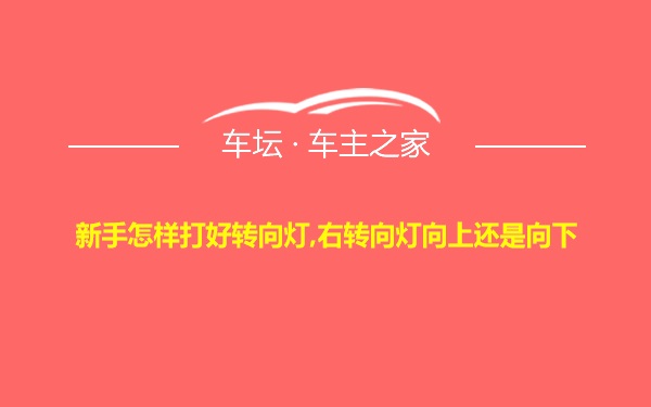 新手怎样打好转向灯,右转向灯向上还是向下