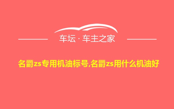 名爵zs专用机油标号,名爵zs用什么机油好