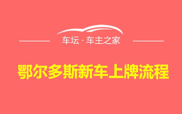 鄂尔多斯新车上牌流程