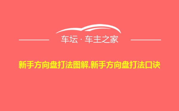 新手方向盘打法图解,新手方向盘打法口诀