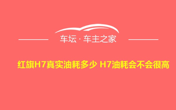 红旗H7真实油耗多少 H7油耗会不会很高