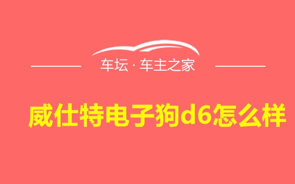 威仕特电子狗d6怎么样