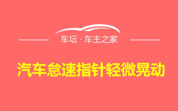 汽车怠速指针轻微晃动