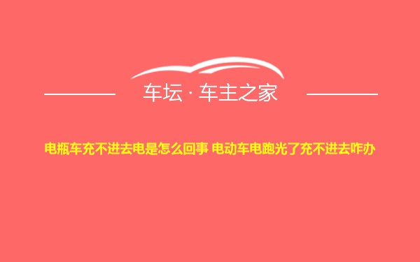 电瓶车充不进去电是怎么回事 电动车电跑光了充不进去咋办