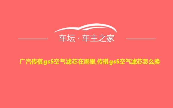 广汽传祺gs5空气滤芯在哪里,传祺gs5空气滤芯怎么换