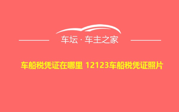 车船税凭证在哪里 12123车船税凭证照片