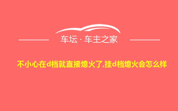 不小心在d档就直接熄火了,挂d档熄火会怎么样