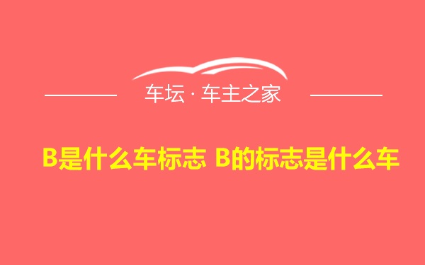 B是什么车标志 B的标志是什么车