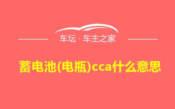 蓄电池(电瓶)cca什么意思