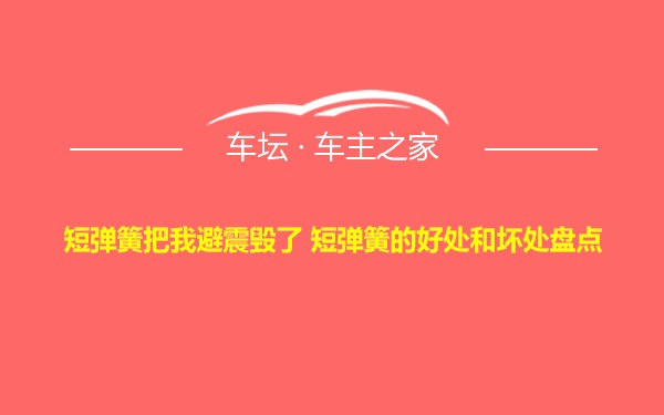 短弹簧把我避震毁了 短弹簧的好处和坏处盘点