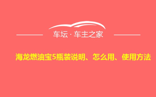 海龙燃油宝5瓶装说明、怎么用、使用方法