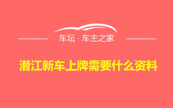 潜江新车上牌需要什么资料