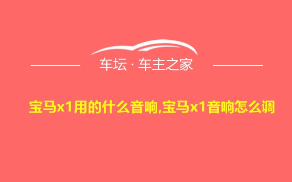 宝马x1用的什么音响,宝马x1音响怎么调