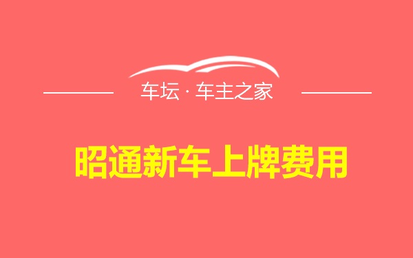昭通新车上牌费用