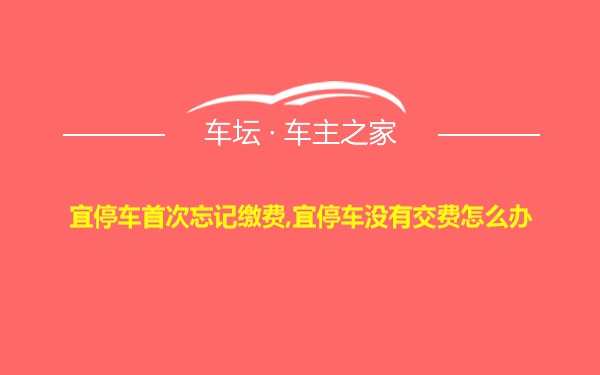 宜停车首次忘记缴费,宜停车没有交费怎么办