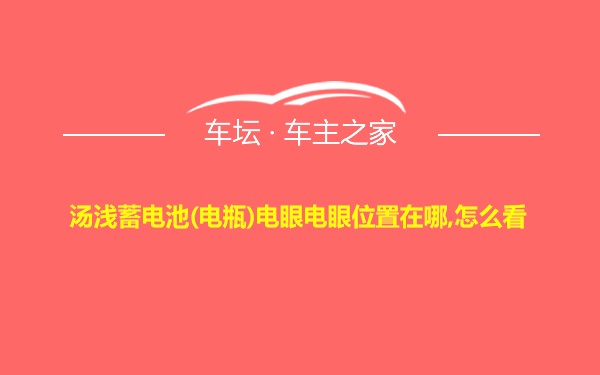 汤浅蓄电池(电瓶)电眼电眼位置在哪,怎么看