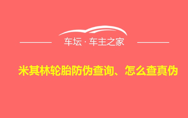 米其林轮胎防伪查询、怎么查真伪