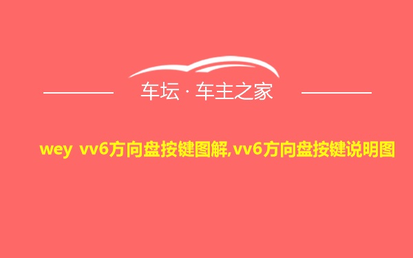 wey vv6方向盘按键图解,vv6方向盘按键说明图