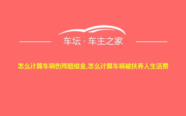 怎么计算车祸伤残赔偿金,怎么计算车祸被扶养人生活费