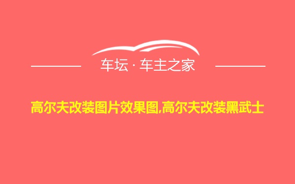 高尔夫改装图片效果图,高尔夫改装黑武士