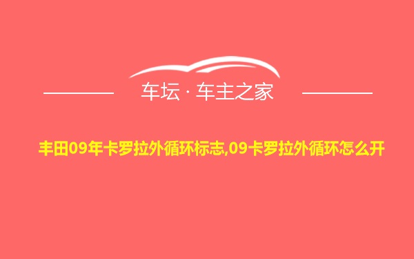 丰田09年卡罗拉外循环标志,09卡罗拉外循环怎么开