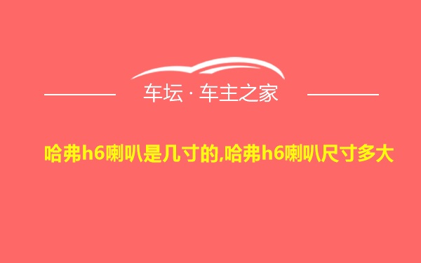 哈弗h6喇叭是几寸的,哈弗h6喇叭尺寸多大