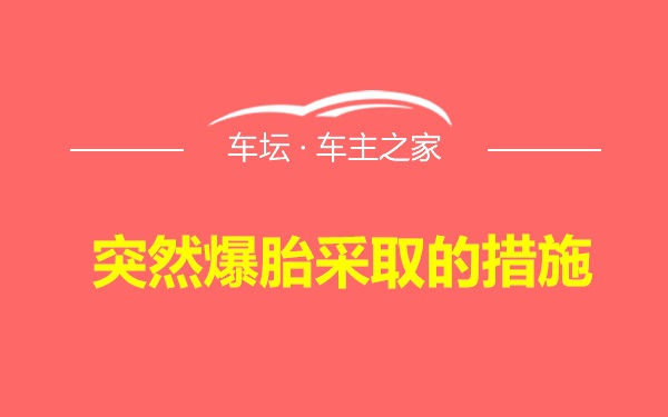 突然爆胎采取的措施