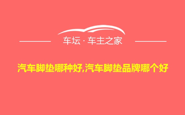 汽车脚垫哪种好,汽车脚垫品牌哪个好