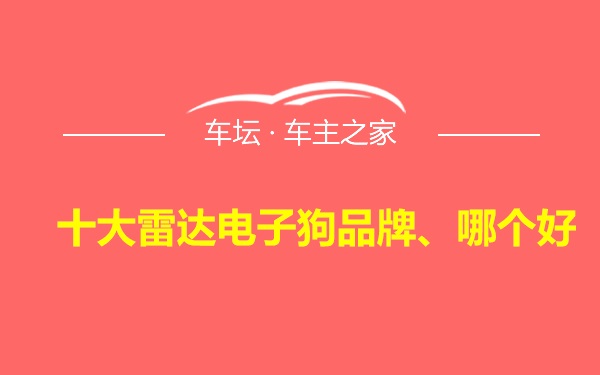 十大雷达电子狗品牌、哪个好