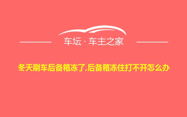 冬天刷车后备箱冻了,后备箱冻住打不开怎么办