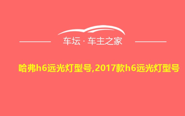 哈弗h6远光灯型号,2017款h6远光灯型号