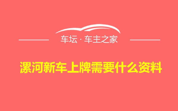 漯河新车上牌需要什么资料