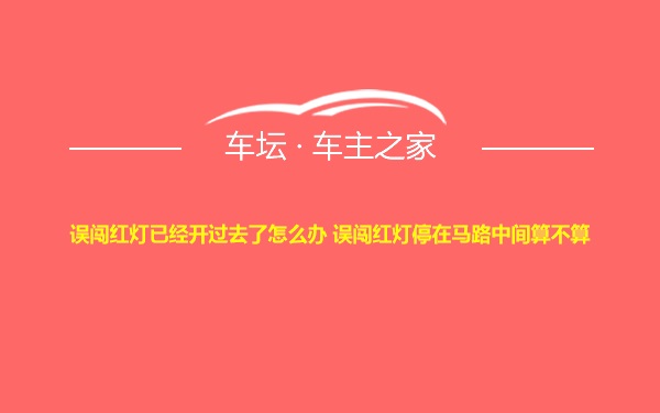 误闯红灯已经开过去了怎么办 误闯红灯停在马路中间算不算