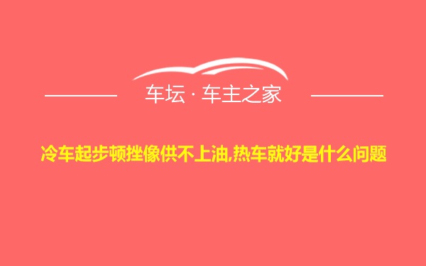 冷车起步顿挫像供不上油,热车就好是什么问题