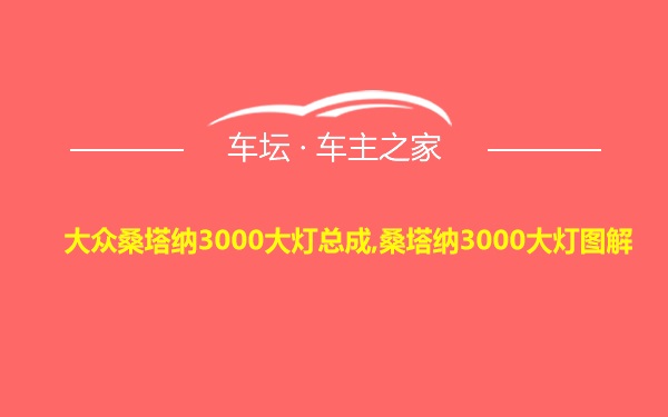 大众桑塔纳3000大灯总成,桑塔纳3000大灯图解