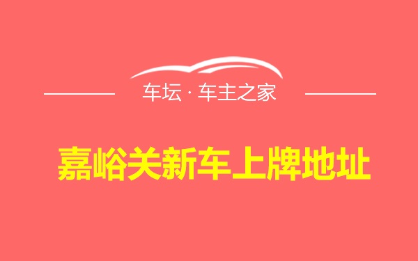 嘉峪关新车上牌地址