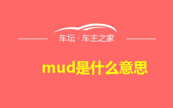 mud是什么意思