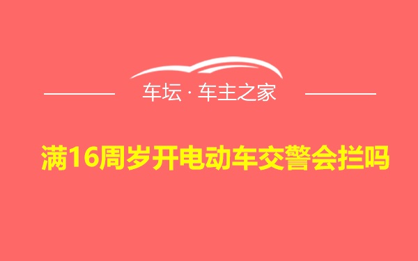 满16周岁开电动车交警会拦吗