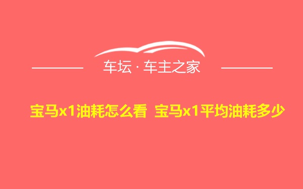 宝马x1油耗怎么看 宝马x1平均油耗多少