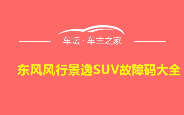 东风风行景逸SUV故障码大全