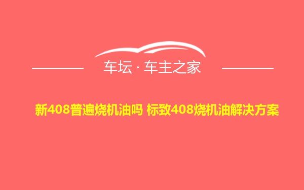 新408普遍烧机油吗 标致408烧机油解决方案