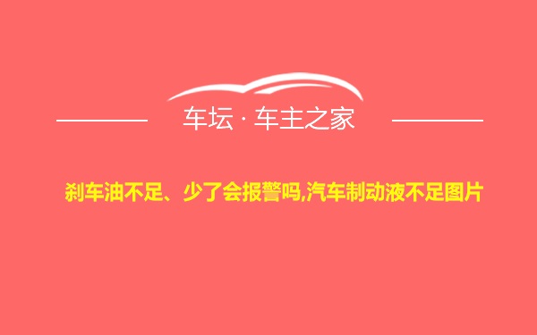 刹车油不足、少了会报警吗,汽车制动液不足图片