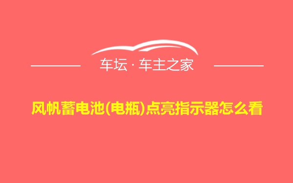 风帆蓄电池(电瓶)点亮指示器怎么看